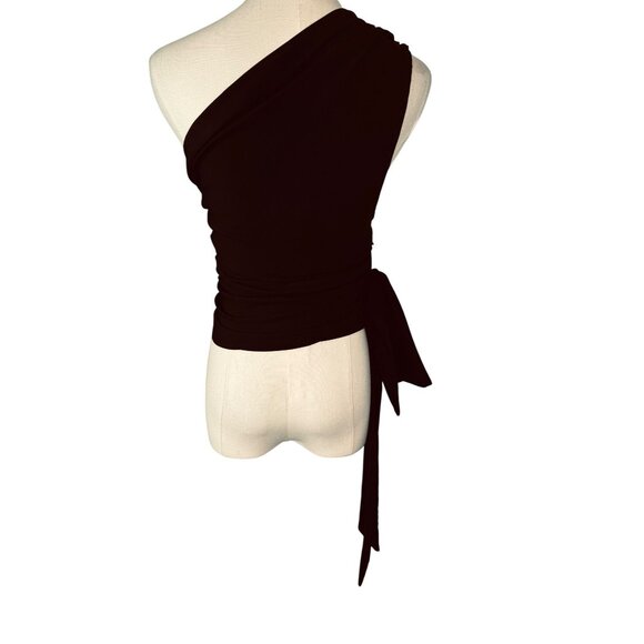 Zara One-Shoulder Black Blouse - Picture 2 of 14